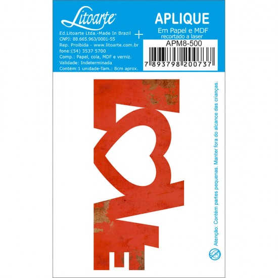 Aplique Love APM8-500