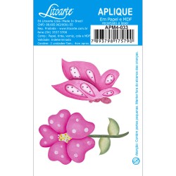 Aplique Flor com Borboleta APM4-033